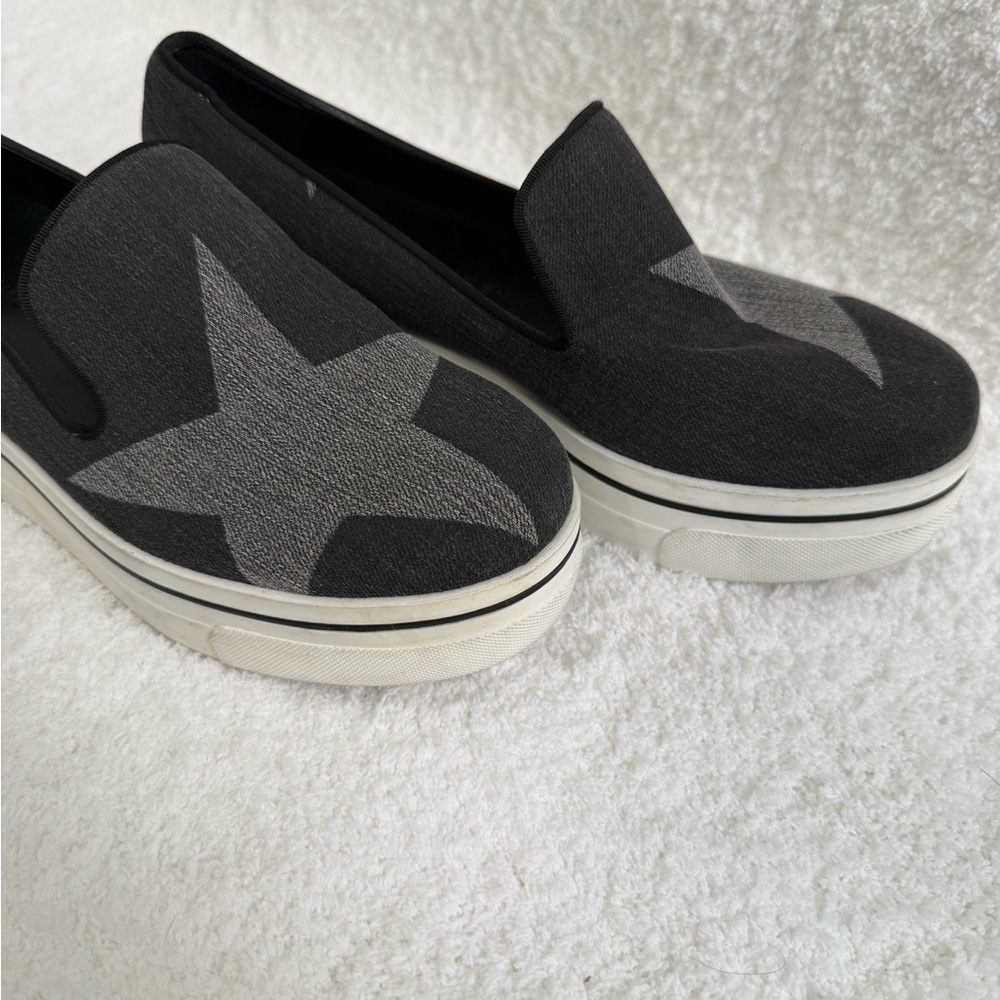 Stella McCartney Black and Gray Platform Star Sneakers